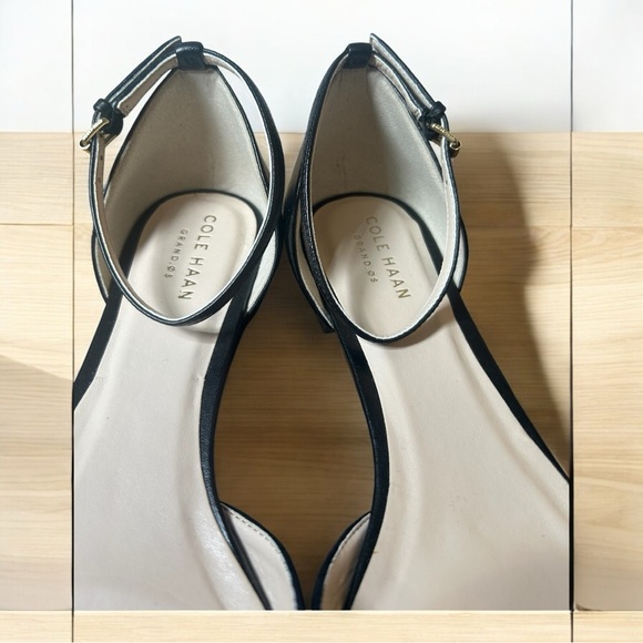 Cole Haan Abigail Black Ankle Strap Flat - Picture 6 of 7